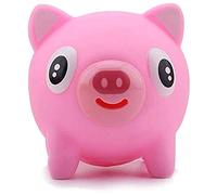 Juguete para apretar con forma de bola de animales, juguete para exprimir la lengua, juguete para niños, alivio del estrés, decoración del hogar (pequeño cerdo rosa)