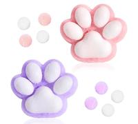 Juguete para Apretar con Pata de Gato, 2PCS Taba Squishy, Fufu Squishy Juguetes Antiestrés, Juguetes de Apretón de Pies Rosas de Gato, Regalos Suaves y Novedosos Bolsas Fiesta Rellenos para Cumpleaños