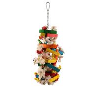 Juguete Para Aves Flamingo De Madera Multi Color Arcoíris 40 Cm