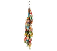 Juguete Para Aves Flamingo De Madera Multi Color Arcoíris 59 Cm