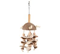 Juguete Para Aves Flamingo Sully 47 CM Con Coco, Cuerda Y Lufa Para Aves