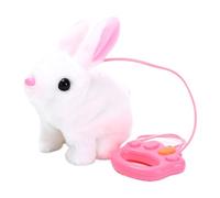 Juguete para caminar con conejo - Peluche con conejo a carga, conejo de Pascua interactivo para niños | Juguete de paseo para conejito para los más pequeños, lindo juguete de