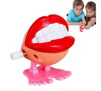 Juguete para caminar con dientes, Juguete para dientes que castañetean | Juguetes para masticar dientes para niños | Juguete de broma, accesorios para dientes, chuchería para pies de juguete para cami