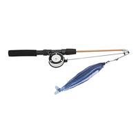 Juguete para Caña de Pescar para Gatos, Juguetes para Gatos, Palo para Gatos, Caña de Pescar Interactiva, Polea Interactiva Flexible, Varita Retráctil para Gatos, Juguete, Caña