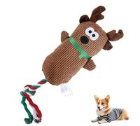 Juguete para dentición para cachorros, juguete masticable para cachorros para dentición - Peluche de Navidad para mascotas - Con chirriador agresivo Chewers juguete de golosina, accesorio para