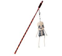 Juguete para gato, bastón interactivo de Halloween para gatito, caña ergonómica con fantasma calabaza para reducción del aburrimiento, simulación de caza, entrenamiento y ejercicio