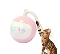 Juguete para gato con bola autogiratoria, juguete interactivo simulado para gato de caza - Juguete inteligente 2 en 1 para gato, bola autogiratoria con luces LED, bola interactiva inteligente para