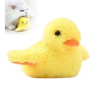 Juguete para gato con forma de pato, juguete para gatito activado al tacto, juguete interactivo recargable para gato, juguete de peluche con sonido de graznido, juguete interactivo para gato para