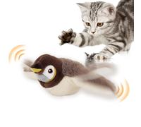 Juguete Para Gato Pájaro Que Aletea Y Gorjea, Juguete De Pájaro Interactivos Para Gato, Juguetes De Peluche De Simulación De Gorrión, Recargable Por USB, Con Chirridos Para Gatos, Para Jugar
