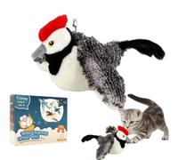 Juguete para gatos, 2026, pájaro interactivo con alas que aletean, simulación de movimiento automático, juguetes interactivos para gatos, satisface el instinto de tu gato de cazar (negro)