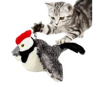 Juguete para gatos con alas palpitantes - Recargable por USB, construcción de ABS de felpa interactiva, juguete de percusión, juguete de percusión, dispositivo de juego duradero para mascotas