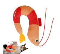Juguete para gatos con hierba gatera | Juguete de peluche para gatos con hierba gatera | Animales aburridos, forma de camarón suave para razas pequeñas, medianas y grandes, dormitorio, sala de estudio