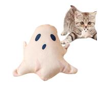Juguete para gatos con hierba gatera, juguete fantasma interactivo para Halloween, dentición de Halloween, juguete fantasma, cojín para ministro de gatos, cojín relleno para gatitos