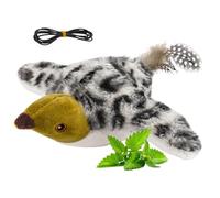 Juguete para gatos con pájaros voladores - Juego para mascotas con gorjeo eléctrico, Ucćello interactivo con alı que golpean a distancia, accesorio para juegos de ejercicios | interior y exterior