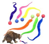Juguete para gatos con pelota hinchable, pelotas hinchables para gatos | Pelota interactiva de juguete para gatos, juguete colorido con forma de gusano para gatos - Innovador juguete cazador de gatos,