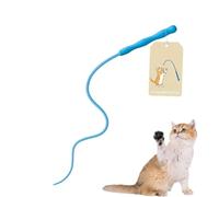 Juguete para gatos con pluma, juego de gatito de silicona suave e impermeable | El juguete ideal para casa | Entrenamiento juego de caza contra el aburrimiento Promoción mental Protección