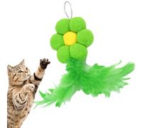 Juguete para gatos con plumas - Recambios de juguetes interactivos para gatos | de repuesto de plumas flexibles con campana para juguetes para gatos Cabeza de repuesto para va