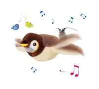 Juguete para gatos con sonido de chirping y hierba gatera, juguete interactivo recargable para gatos de interior, juguete de peluche lavable para mascotas voladoras, regalo para gatos