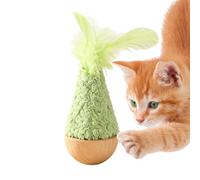 Juguete para gatos con un movimiento oscilante Lindo de madera y felpa, | Juguete de persecución para gatitos para cazar, jugar y practicar en el balcón, cuello