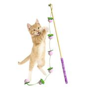 Juguete para gatos - Cuerda de algodón con diseño de frutas con mango antideslizante de 40 cm, juguete para gatitos de interior, pájaros, peces, ratones, aburrimiento