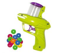 Juguete para gatos de apio, juguete de búsqueda de mascotas, juego de lanzador de gatos OVNI, juguete lanzador de disco volador con coloridas hélices voladoras (verde)