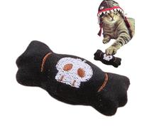 Juguete para gatos de Halloween - Dibujos de calabaza murciélago, juguete interactivo espectral para mascotas | Juguete duradero para masticar para gatos, seguro de Halloween, incluye