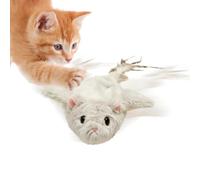 Juguete Para Gatos De Interior Teaser Recargable con Animales y Catnip | Juguete Interactivo Automático con Agitación Recargable Para Salón Patio Césped y Gatos Pequeños a Grandes