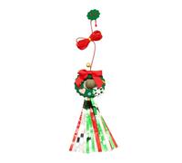 Juguete para gatos de Navidad para puerta de Navidad, hierba gatera, juguete de plumas con diseño de reno de Navidad, juguete para gatos con cuerda elástica de 2 m para gatos y gatitos en interiores