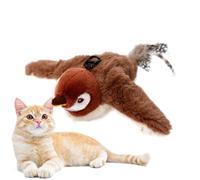 Juguete para gatos de pájaro volador, juguetes para gatos con hierba gatera, juguetes interactivos recargables para gatos con hierba gatera y alas batiendo, gatito para regalo de cumpleaños