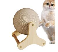 Juguete para gatos de sisal Croboker Ball | Suministro de muebles para mascotas | Rascador de conejos - Juguete de pelota para gatos con base estable, dificultades naturales para el ejercicio del gato