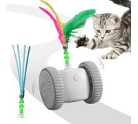Juguete para Gatos en Movimiento | Juego Inteligente Activado Por Movimiento Con Plumas - Juguete de Ejercicio para Gatitos de Interior - Para Entretenimiento, Ejercicio y del Aburrimiento en Interior