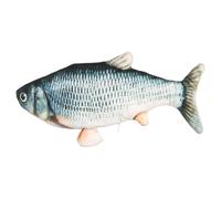 Juguete Para Gatos Flamingo Flounder 29cm Pez Gris Con Hierba Gatera USB Móvil