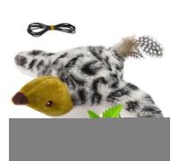 Juguete para Gatos Flying Bird | Gorrión eléctrico Realista con alas de Chirping y aleteo | Juguete Interactivo de Peluche para Gatos y | Dentición, Ejercicio y del aburrimiento | Juego
