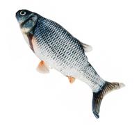 Juguete para gatos: pez de peluche con hierba gatera, 21 cm