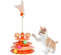 Juguete para gatos | Torre de gatitos con 3 bolas desmontables | Torre de práctica para mascotas adecuado para o varios gatos en interiores
