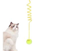 Juguete para gatos, varita mágica, juguete para gatos | Varilla interactiva retráctil | Catcher Teaser Juguete para gatos saltando con bola de hilo, interactivo, flexible y divertido