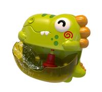 Juguete para hacer burbujas para la hora del baño, máquina de burbujas de dinosaurio con depósito visible, cuerpo moldeado, funciona con pilas para jugar en la ducha, 1 máquina de baño de dinosaurio
