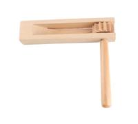 Juguete para Hacer Ruido con Trinquete de Madera de Abedul, Juguete para Hacer Ruido con Trinquete de Madera de Abedul, Juguete de Sonajero de Mano, Instrumento Orff de Mano para