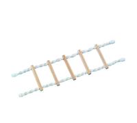 Juguete para jaula Nobby, escalera de cuerda con sujeción de tornillo 65 x 16 cm, 4 peldaños blanco