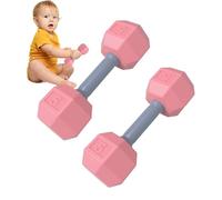 Juguete para la dentición del bebé - Juguete con mancuernas de 1,77 pulgadas, juguetes de gimnasio para bebés de alta calidad, 2 piezas de muñeca para ejercicios de entrenamiento ABS con mancuernas |