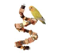 Juguete para Loro, Juguete para Masticar pájaros, Tuercas de piña, Bloques de Troncos, escaleras de Escalada, Juguete de trituración, Jaula de Alcance Visual, Accesorios para tortolitos Conure