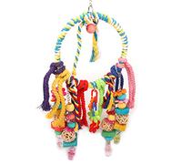 Juguete para loro, perca, juguete para pájaros, juguete de cuerda para colgar, jaula para pájaros, juguete para loros, juguete de búsqueda de pájaros, juguete de columpio para pájaros, juego de