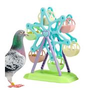 Juguete para Loros con Rueda de forrajeo, Juguete para pájaros con Noria | Juguete Giratorio para pájaros - Percha giratoria y comedero para pájaros más pequeños, Juguete Interactivo y