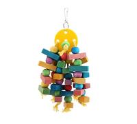 Juguete para loros, juguete para loros, juguete para pájaros, 1 unidad, columpio para loro, juguete de madera colgante, para pájaro de loro