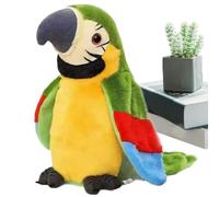 Juguete para Loros Que Hablan Más Lindo para Niños | Repita Lo Que Dice Ondeando Alas De Registro Electrónico De Juguete De Aves | Electronic Realistic Plush Animal For Kids Pets Pet Party Desk