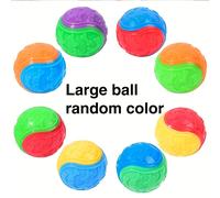 Juguete para mascotas extra grande de 9 cm/3.5 pulgadas, de estampado de hueso en dos , de TPR resistente a , juguete molar para perro, de color aleatorio, sin batería