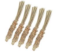 Juguete para Masticar de Pasto Marino para Mascotas Pequeñas, Juego de 5 Palitos para Masticar Naturales para Conejos, Hámsteres y Loros, Beneficios para la Salud (Palo de mascar de Cuerda