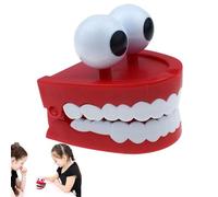 Juguete para masticar dientes enrollable, juguete de dientes enrollable, dientes masticables que hablan con los ojos, familia, amigos, juguetes de interacción, novedad, decoración de mesa, broma gag