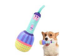 Juguete Para Masticar - Juguete Para Masticar Para Cachorros, Diseño De Relleno Con Sonido En Forma De Micrófono Suave, Limpiador De Dentición Flexible | 8,6 Pulgadas, Lindos Juguetes Para Mascotas Pa