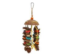 Juguete para Masticar Pájaros con Bloques de Madera Coloridos, Juguete Seguro de Cáscara de para Pájaros Grandes, Alivia el Estrés, Previene la Depresión, 5,5x15,0 Pulgadas